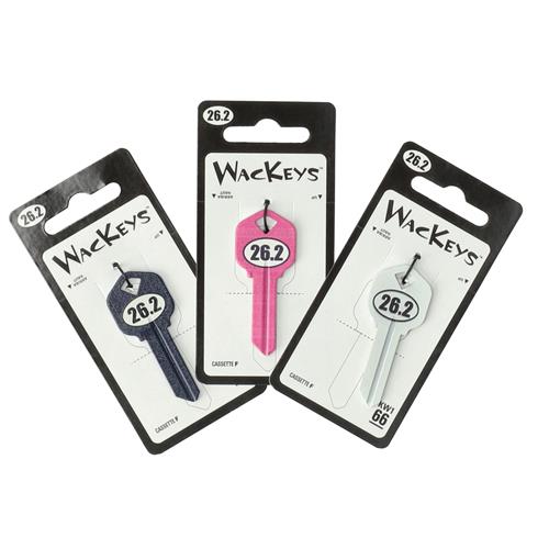Wholesale HILLMAN RUN 26.2 WACKEY KEY BLANK, PINK & WHITE 66-KW1
