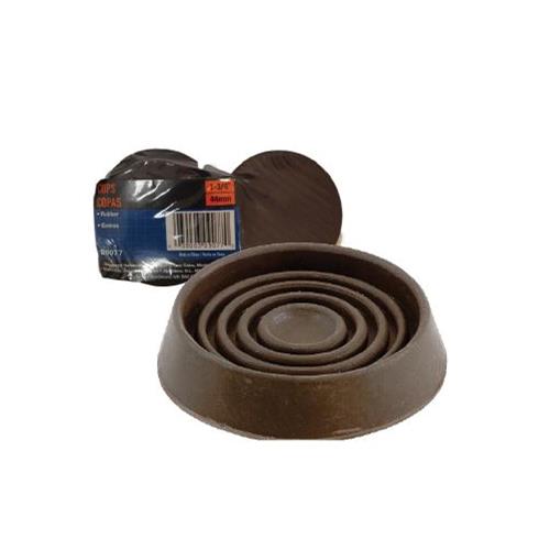 Wholesale Z4PK 1-3/4"" ROUND FURNITURE CUPS BROWN
