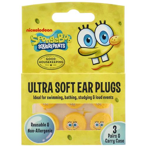 Wholesale SPONGE BOB EAR PLUGS 3 PAIRS & CASE