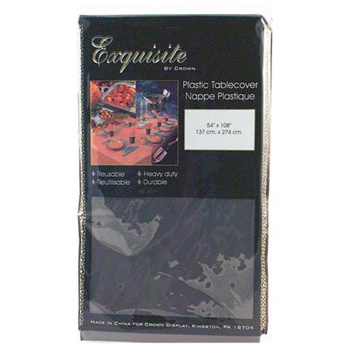 Wholesale Black Plastic Tablecover 54" x 108"