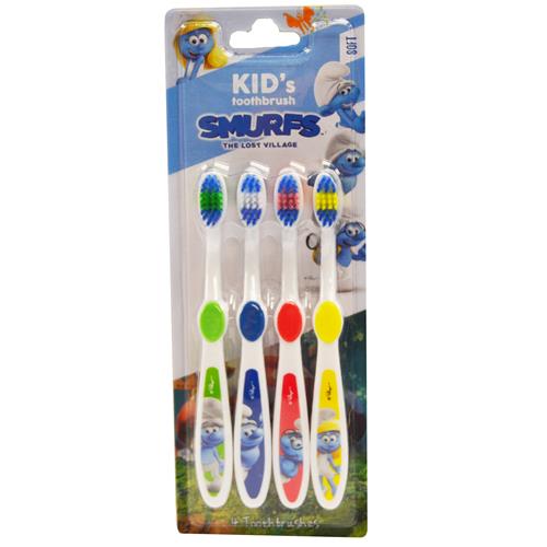 Wholesale 4PK KIDS TOOTHBRUSH SMURFS THE LOST VILLAGE -SOFT