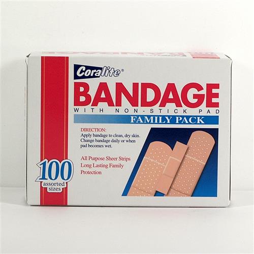 Wholesale Coralite Assorted  Bandage Strips 100'S