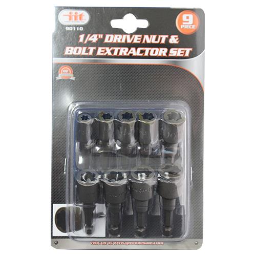 Wholesale 9pc 1/4" NUT & BOLT EXTRACTOR SET CR-MO90202