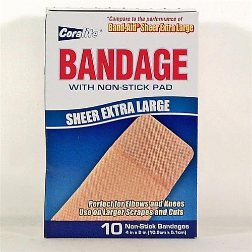 Wholesale Coralite Sheer Bandage Extra Large 4"x2"