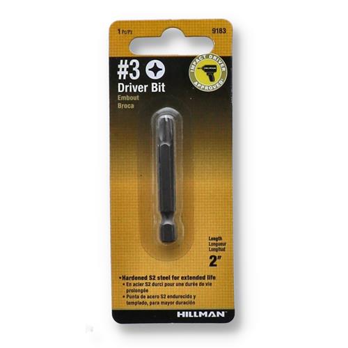 Wholesale HILLMAN 2'' x PH3 IMPACT DRIVER BIT CARDED S-2 STEEL