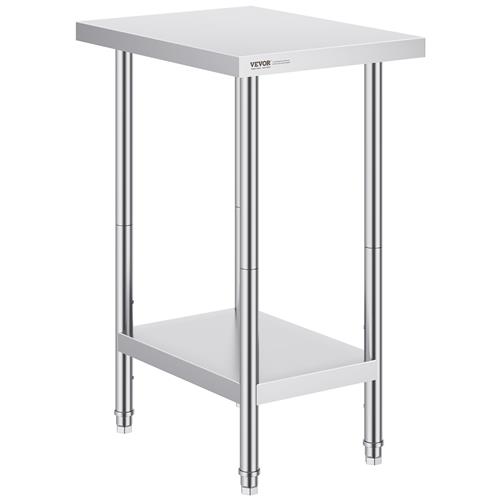Wholesale VEVOR Stainless Steel Prep Table, 24 x 18 x 34 Inch, 640 lbs Load Capacity, Heav
