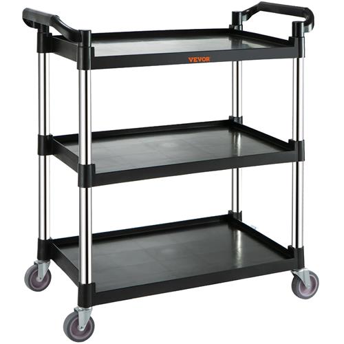Wholesale VEVOR 3-TIER 33x16x37'' UTILITY SERVICE CART WITH LOCKABLE WHEELS