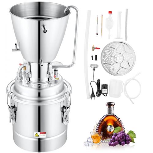 Wholesale VEVOR Water Alcohol Distiller, 8 Gal/30 L, 304 Stainless Steel Still with 6-Lap 