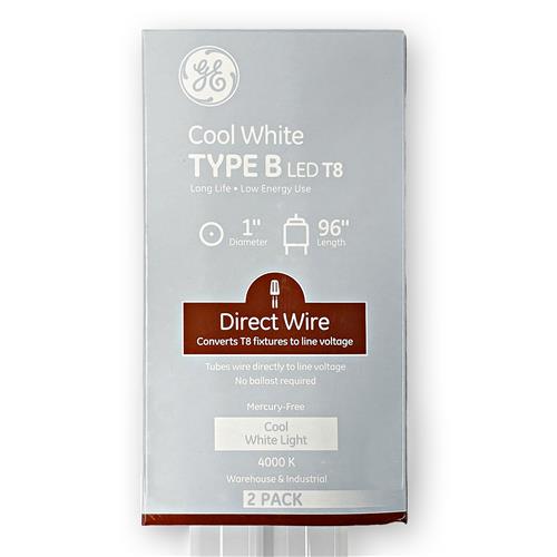 Wholesale GE 2PK 96'' DIRECT WIRE LED T8 TYPE B BULBS NO BALAST REQUIRED FITS Fa8 FIXTURES