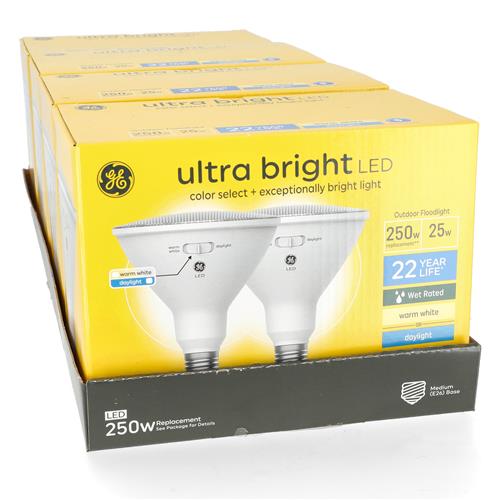 Wholesale GE ULTRA BRIGHT 2PK 25=250W WET RATED PAR 38 LED BULBS DIMMABLE WARM WHITE OR DA