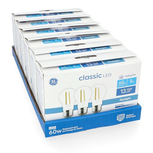 Wholesale GE CLASSIC 3PK 5=60W A15 CELING FAN DIMMABLE LED BULBS DAYLIGHT