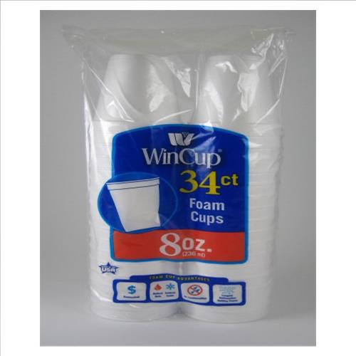 Wholesale White Foam Cups 8 oz
