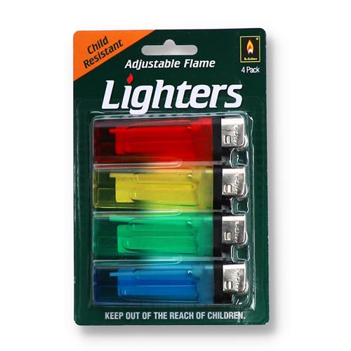 Wholesale 4pk DISPOSABLE LIGHTERS