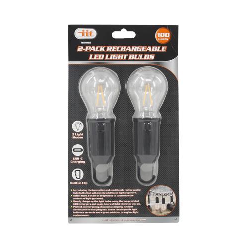 Wholesale 2PK RECHARGEABLE LED LIGHT BULBS 100 LUMENS