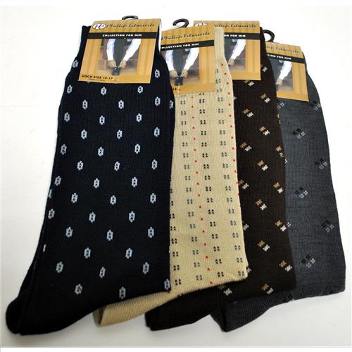 Wholesale Men's Dress Sock (Assorted Patterns) 1013 GLW
