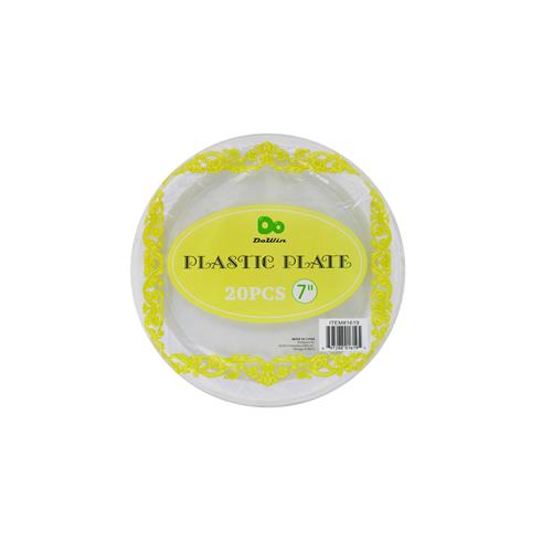 Wholesale Plastic White Plate 7"""" GLW