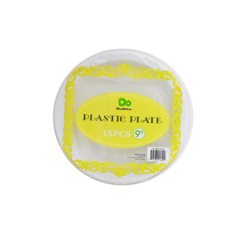 Wholesale Plastic White Plate 9"""" GLW