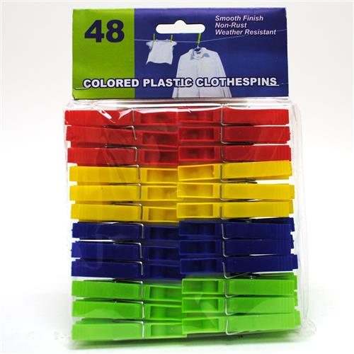 Wholesale Plastic Clothespins 5.5 x 5.5 x 1"""" Assorted Color