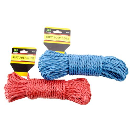 Wholesale Poly Rope 50 Ft Assorted Colors - GLW