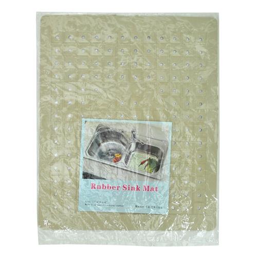 Wholesale Kitchen Sink Rubber Mat 12""""x10""""x0.25"""" Beige GLW