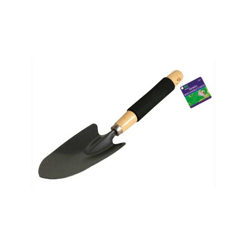 Wholesale Garden Trowel, Wood Handle with Black Cushion Grip