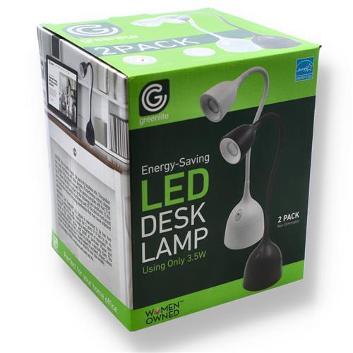 Wholesale 2PK GOOSENECK LED DESK LAMPS BRIGHT WHITE