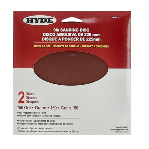 Wholesale 9""/225mm Wall Sanding Discs Hook & Loop 150 Grit 2 Pack