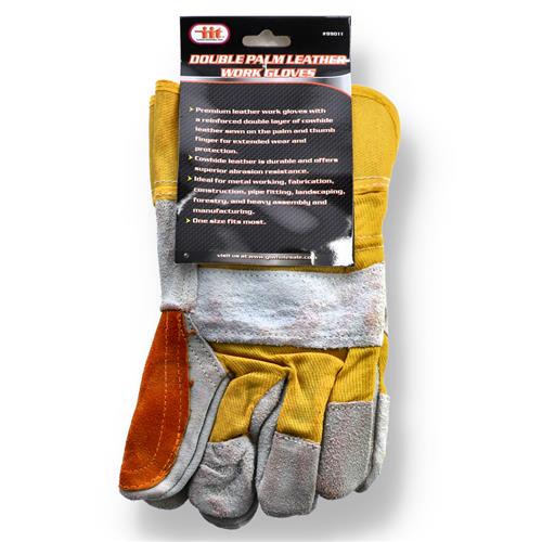 Wholesale DOUBLE PALM LEATHER WORK GLOVE