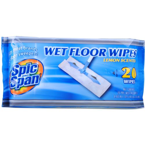 Wholesale Spic & Span Wet Floor Wipes 8"""" x 11.5"""" Lemon Sce