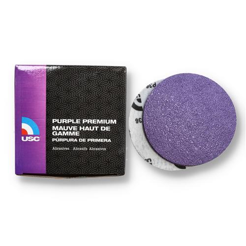 Wholesale Z50pc USC PURPLE PREMIUM 36 GRIT 6'' DA SANDPAPER HOOK & LOOP BACK