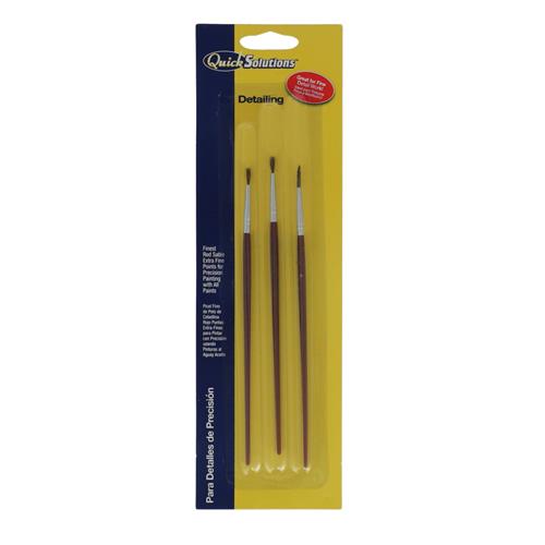 Wholesale 3PK DETAILING HOBBY BRUSH RED SABLE EXTRA FINE POINT
