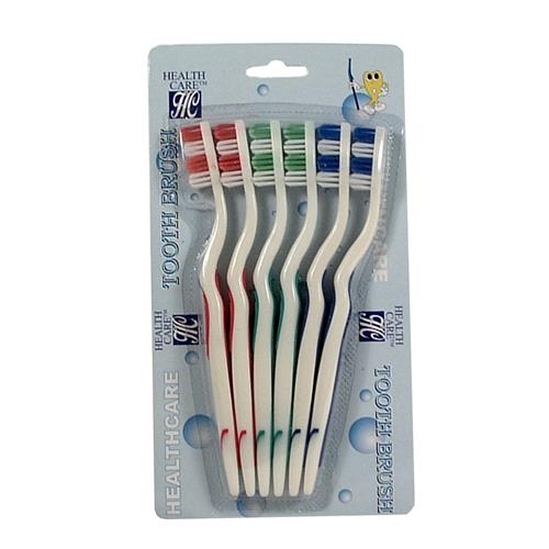 Wholesale Health Care Toothbrushes  6 Pack