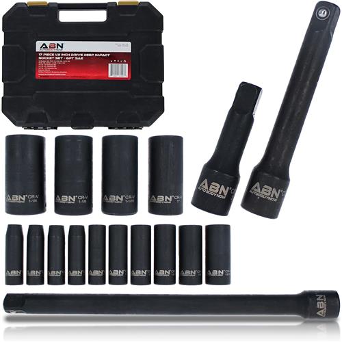 Wholesale ABN 17pc 1/2'' DRIVE DEEP IMPACT SOCKET SET SAE