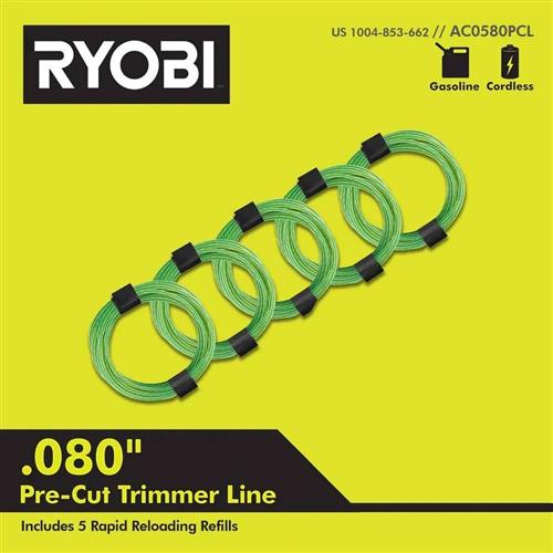 Wholesale Ryobi .080 5pk Pre Cut Line