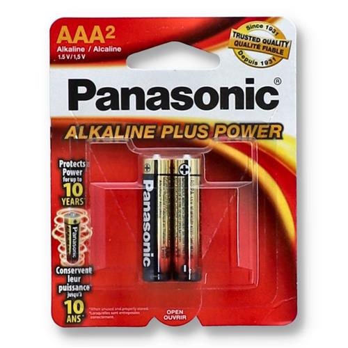 Wholesale 2pk PANASONIC ALKALINE "AAA" BATTERIES