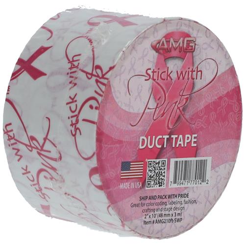 Wholesale Z2''x10' DUCT TAPE STICK WITH PINK -WHITE & PINK