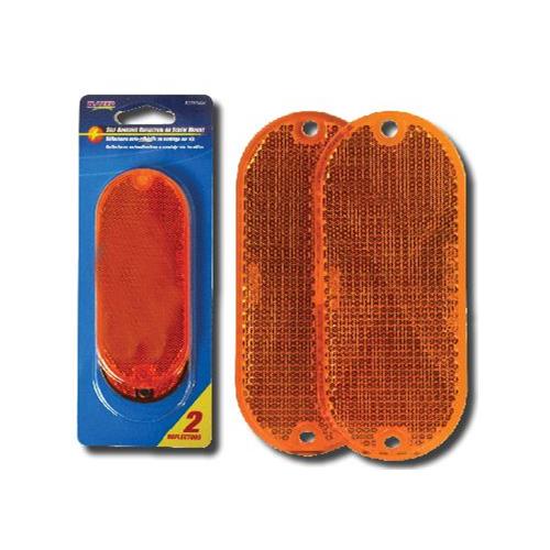 Wholesale Z2pk 4.5"" AMBER OVAL REFLECTORS SELF ADHESIVE