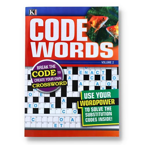 Wholesale 96 PAGE CODE WORDS PUZZLE BOOKS 2 TITLES