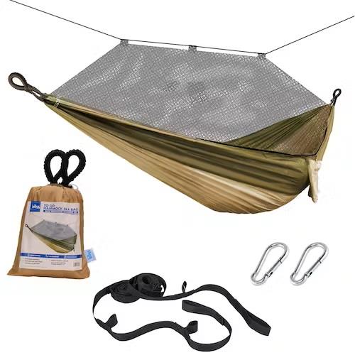 Wholesale ZXL CAMPING HAMMOCK IN A BAG WITH MOSQUITO NET DESERT STORM