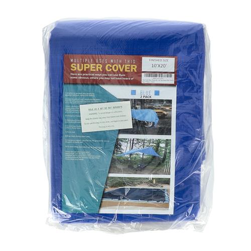 Wholesale 2PK TARP 10X20 BLUE 400FT² 10 MIL