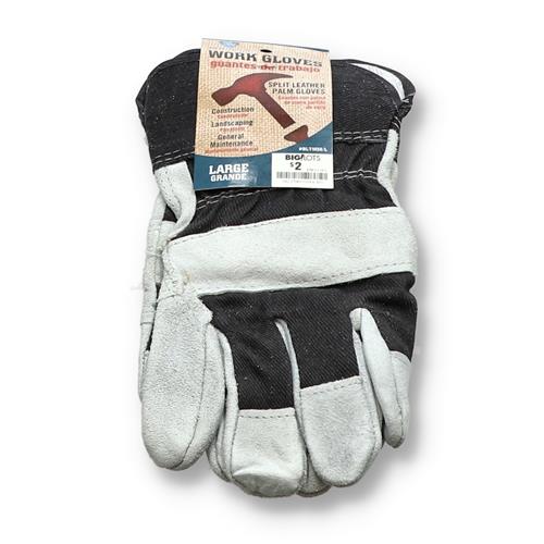 Wholesale SPLIT LEATHER PALM WORK GLOVES LARGE