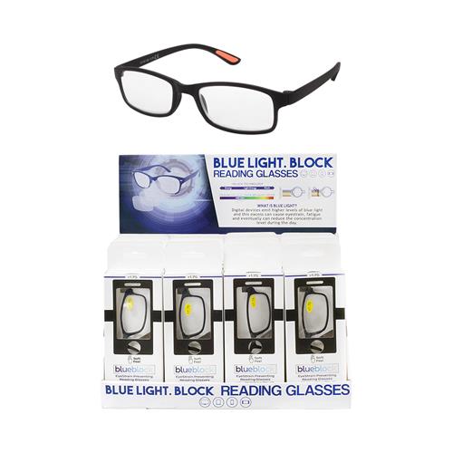Wholesale BLUE LIGHT BLOCKING READING GLASSES ASSORTED POWERS