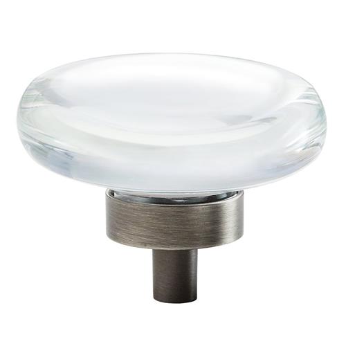 Wholesale 1-3/4'' CABINET KNOB CLEAR-GUNMETAL #36652