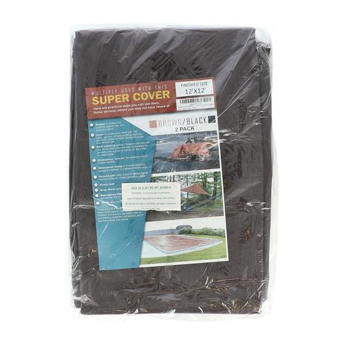 Wholesale 2PK TARP 12X12 BROWN/BLACK 288FT² 10 MIL