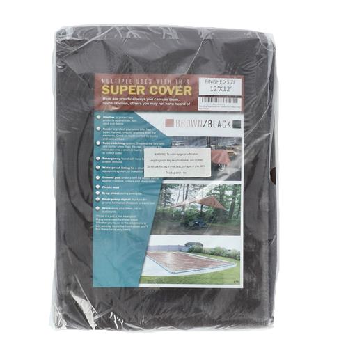 Wholesale TARP 12X12 BROWN/BLACK 144FT² 10 MIL