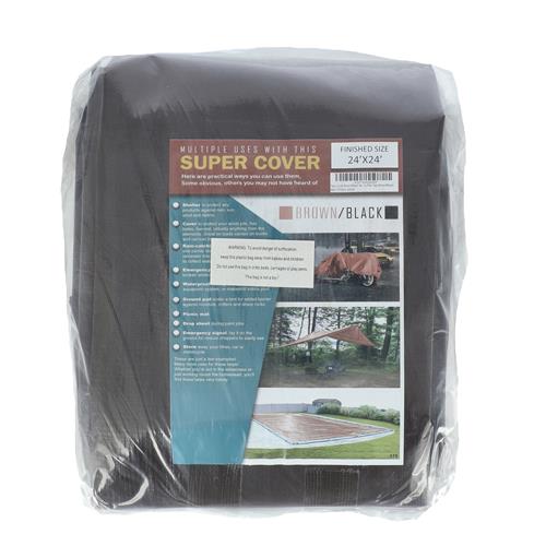 Wholesale TARP 24X24 BROWN/BLACK 576FT² 10 MIL