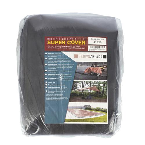 Wholesale TARP 40X50 BROWN/BLACK 2000FT² 10 MIL