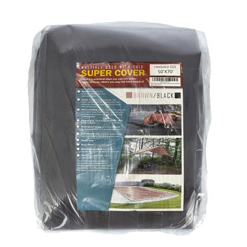 Wholesale TARP 50X70 BROWN/BLACK 3500FT² 10 MIL