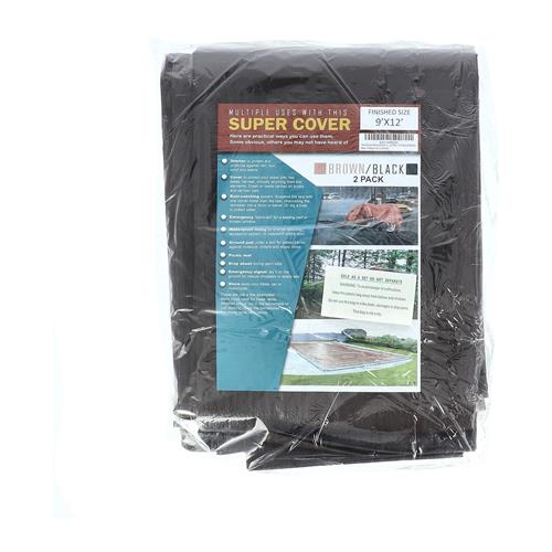 Wholesale 2PK TARP 9X12 BROWN/BLACK 216FT² 10 MIL