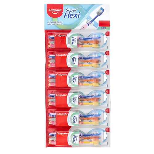 Wholesale COLGATE SUPER FLEXI 3PACK TOOTHBRUSH SOFT - GREAT VALUE  12 PER CASE